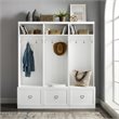 Crosley Furniture Harper 3 Piece MDF Wood Entryway Set in White
