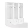 Crosley Furniture Harper 3 Piece MDF Wood Entryway Set in White