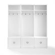 Crosley Furniture Harper 3 Piece MDF Wood Entryway Set in White
