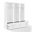 Crosley Furniture Harper 3 Piece MDF Wood Entryway Set in White