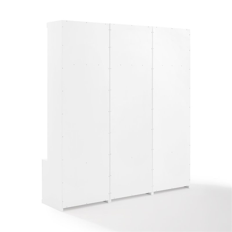 Crosley Furniture Harper 3 Piece MDF Wood Entryway Set in White