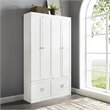 Crosley Furniture Harper 2-Piece Engineered Wood Entryway Set in White