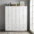 Crosley Furniture Harper 3 Piece MDF Wood Entryway Set in White
