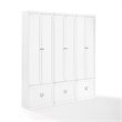 Crosley Furniture Harper 3 Piece MDF Wood Entryway Set in White
