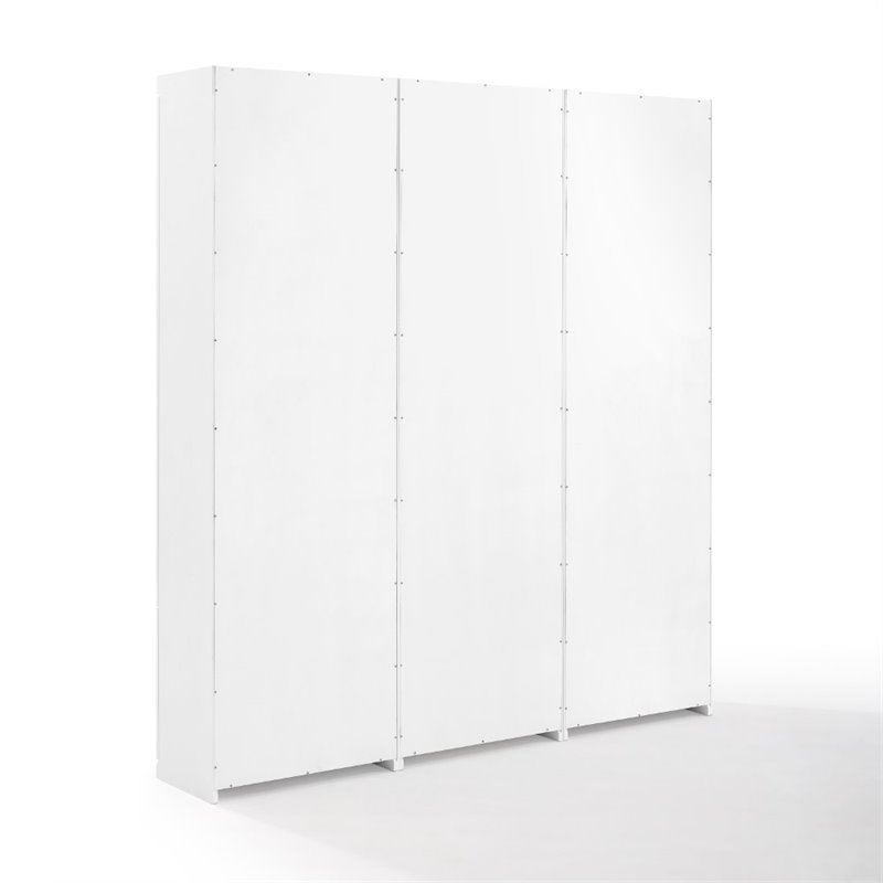 Crosley Furniture Harper 3 Piece MDF Wood Entryway Set in White