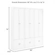 Crosley Furniture Harper 3 Piece MDF Wood Entryway Set in White