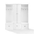 Crosley Furniture Harper 3 Piece MDF Wood Entryway Set in White