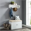 Crosley Furniture Harper 2 Piece Wood Entryway Set in White/Tan