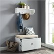 Crosley Furniture Harper 2 Piece Wood Entryway Set in White/Tan