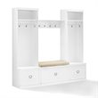 Crosley Furniture Harper 4 Piece Wood Entryway Set in White/Tan
