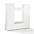 Crosley Furniture Harper 4 Piece Wood Entryway Set in White/Tan