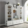 Crosley Furniture Harper 4 Piece Wood Entryway Set in White/Tan
