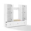 Crosley Furniture Harper 4 Piece Wood Entryway Set in White/Tan