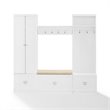 Crosley Furniture Harper 4 Piece Wood Entryway Set in White/Tan
