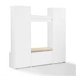 Crosley Furniture Harper 4 Piece Wood Entryway Set in White/Tan