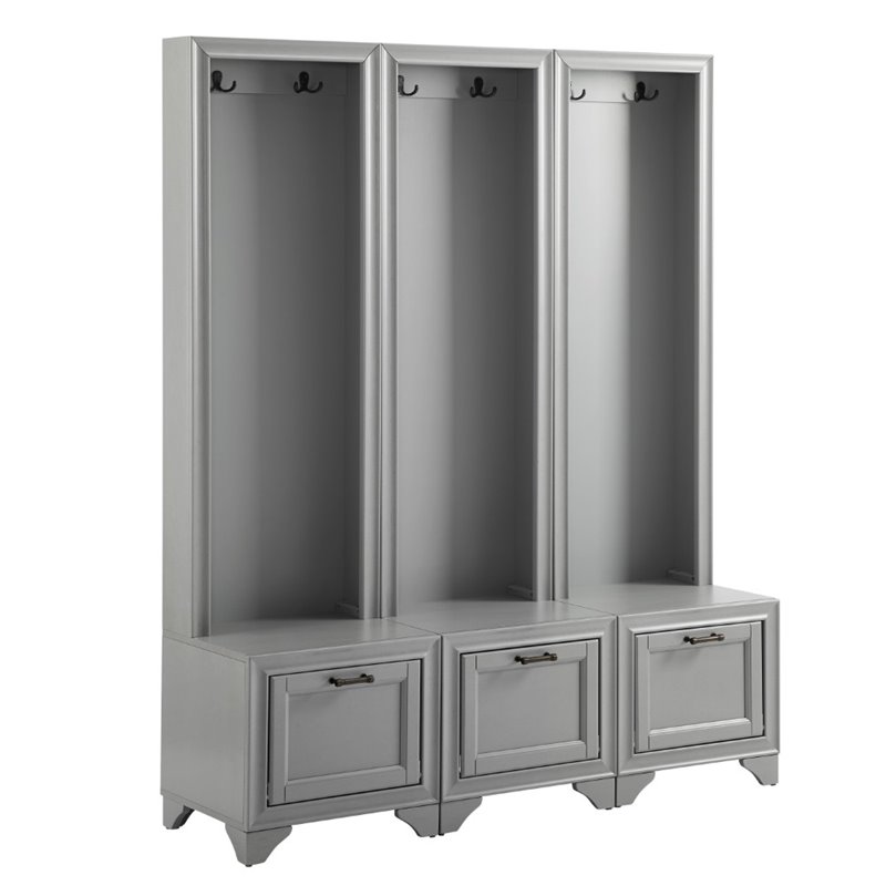 Crosley Tara 3 Piece Entryway Set in Distressed Gray Cymax Business
