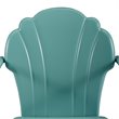 Crosley Furniture Tulip 5 Piece Metal Outdoor Dining Set in Light Blue/White