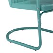 Crosley Furniture Tulip 5 Piece Metal Outdoor Dining Set in Light Blue/White