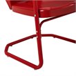 Crosley Furniture Ridgeland 5 Piece Metal Outdoor Dining Set in Bright Red Gloss