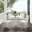 Crosley Furniture Bates 5 Piece Metal Outdoor Dining Set in White Gloss