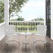 Crosley Furniture Bates 3 Piece Metal Outdoor Chair Set in White Gloss
