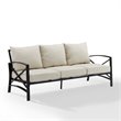 Crosley Furniture Kaplan Outdoor Metal Sofa in Oatmeal/Oil Rubbed Bronze
