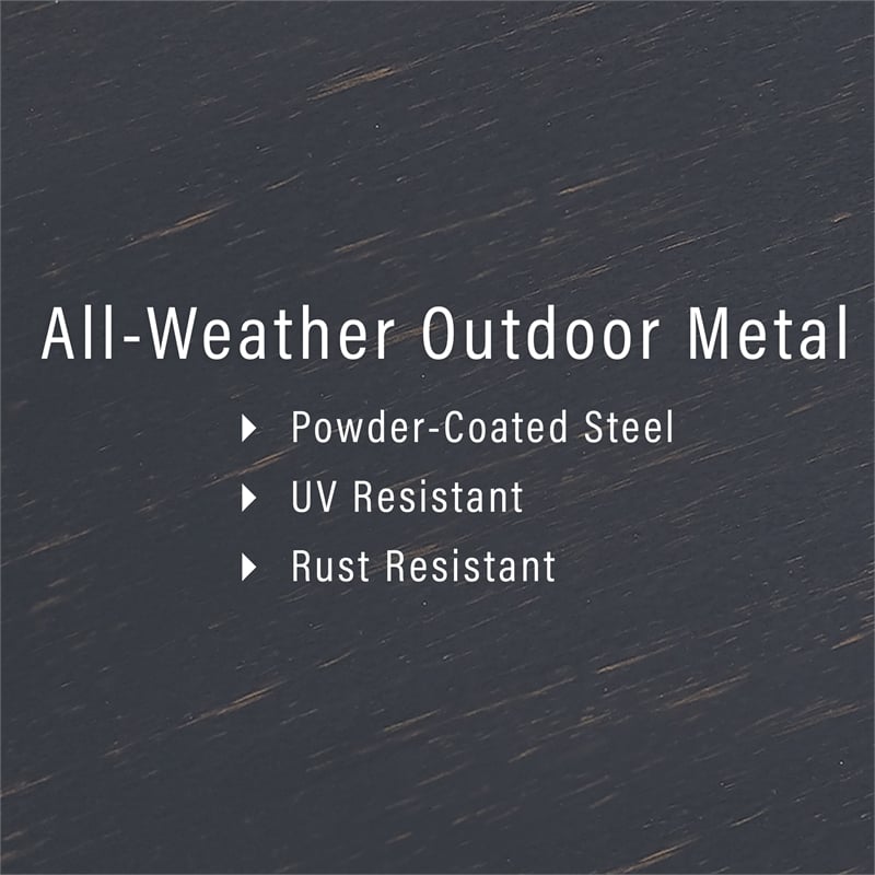Crosley Furniture Kaplan Outdoor Metal Sofa in Oatmeal/Oil Rubbed Bronze