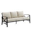 Crosley Furniture Kaplan Outdoor Metal Sofa in Oatmeal/Oil Rubbed Bronze
