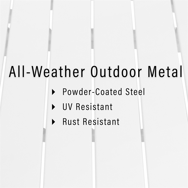 Crosley Kaplan Outdoor Metal Sofa in Navy/White