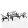 Crosley Furniture Kaplan 4 Piece Metal Outdoor Sofa Set in Mist Green