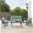 Crosley Furniture Kaplan 5 Piece Metal Outdoor Sofa Set in Mist Green