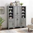 Crosley Furniture Tara 3 Piece Transitional Wood Pantry Set in Distressed Gray