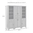 Crosley Furniture Tara 3 Piece Transitional Wood Pantry Set in Distressed Gray