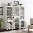 Crosley Furniture Tara 3 Piece Transitional Wood Pantry Set in Distressed White