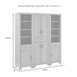 Crosley Furniture Tara 3 Piece Transitional Wood Pantry Set in Distressed White