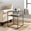 Crosley Furniture Braxton Modern Metal End Table in Matte Black