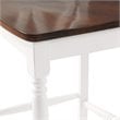 Crosley Furniture Shelby Wood Bar Stool in Distressed White/Brown (Set of 2)