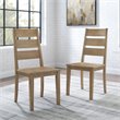 Crosley Furniture Joanna Farmhouse Wood Dining Chair in Rustic Brown (Set of 2)