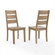Crosley Furniture Joanna Farmhouse Wood Dining Chair in Rustic Brown (Set of 2)