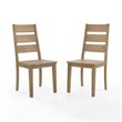 Crosley Furniture Joanna Farmhouse Wood Dining Chair in Rustic Brown (Set of 2)