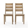Crosley Furniture Joanna Farmhouse Wood Dining Chair in Rustic Brown (Set of 2)