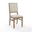 Crosley Furniture Joanna Wood Upholstered Back Chair Set in Brown (Set of 2)