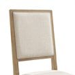 Crosley Furniture Joanna Wood Upholstered Back Chair Set in Brown (Set of 2)
