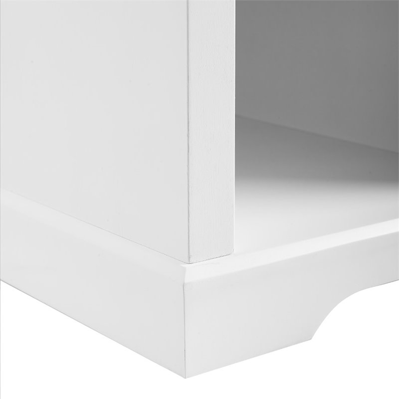 Crosley Furniture Anderson Transitional Wood Entryway Storage Bench in White