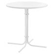 Crosley Furniture Griffith Retro Metal Outdoor Bistro Table in White Satin