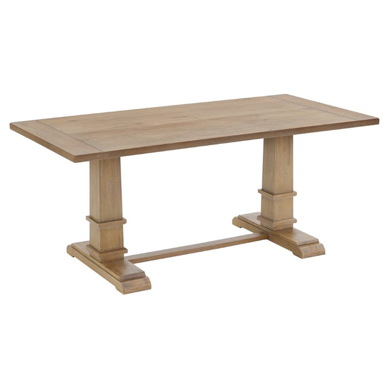 Crosley Joanna Modern Farmhouse Dining Table in Rustic Brown