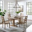 Crosley Furniture Joanna 5 Piece Modern Wood Dining Set in Rustic Brown
