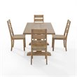 Crosley Furniture Joanna 5 Piece Modern Wood Dining Set in Rustic Brown
