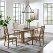 Crosley Furniture Joanna 5 Piece Modern Wood Dining Set in Rustic Brown