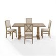 Crosley Furniture Joanna 5 Piece Modern Wood Dining Set in Rustic Brown